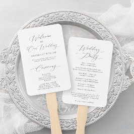 Modernes Programm für Holzkohle-Hochzeiten Fächer