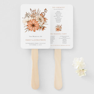 Modernes Programm "Herbst Brown Creme Florals" Fächer
