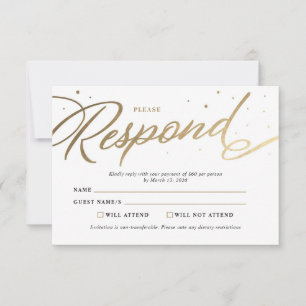 Modernes Prom UAWG RSVP Karte