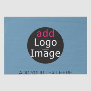 Modernes Promo Anpassbare Business Dusty Blue Wrap Seidenpapier