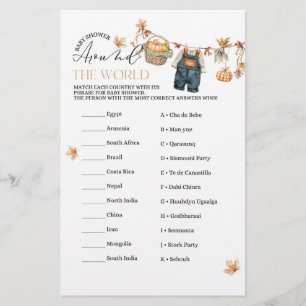Modernes Pumpkin Fall Baby Duschspiel