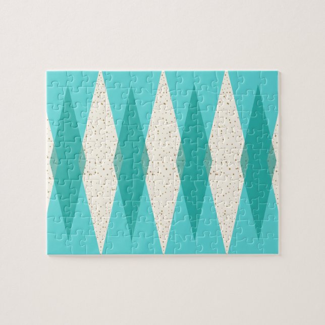 Modernes Puzzle der Raute aus dem Mittelalter (Horizontal)