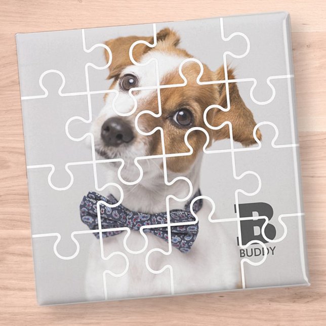 Modernes Puzzle-Foto-Monogramm für Haustiere Magnet (Von Creator hochgeladen)