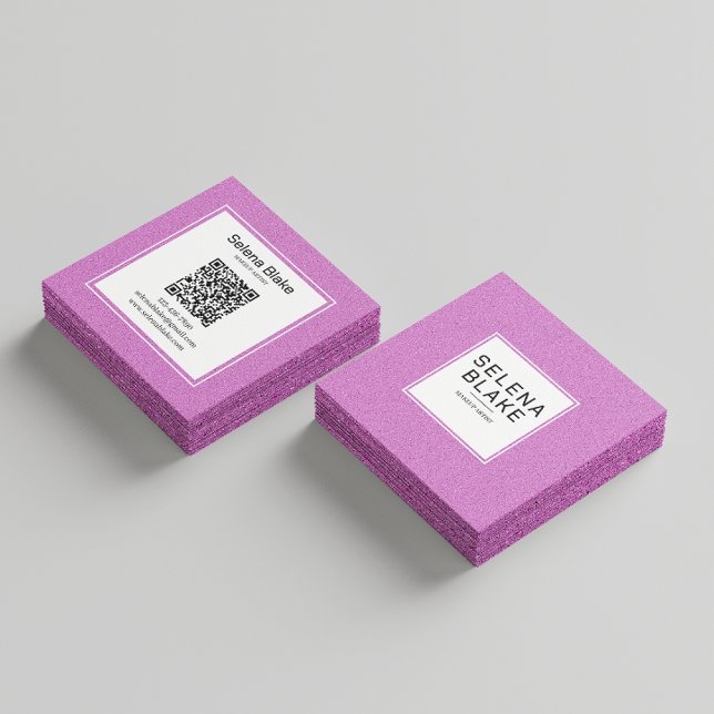 Modernes QR Code Design - elegant und Minimalistis Quadratische Visitenkarte (Von Creator hochgeladen)