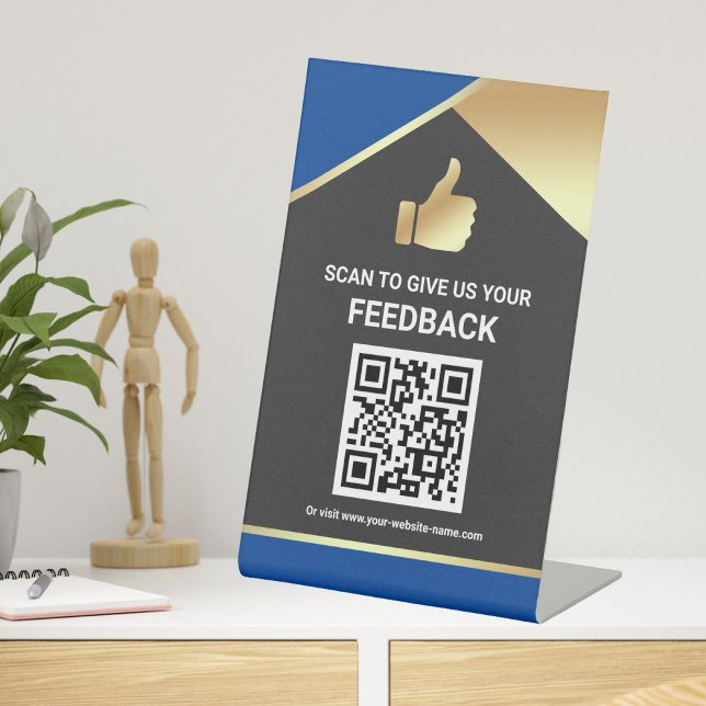Modernes QR Code Feedback-Tabellenzeichen Sockelschild (Von Creator hochgeladen)