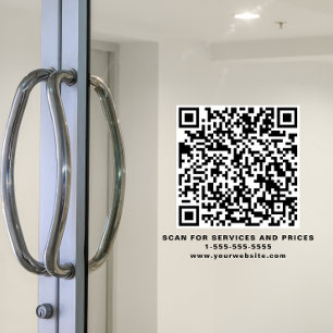 Modernes QR-Code Fensteraufkleber