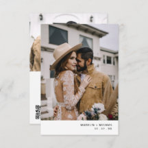 Modernes QR Code Foto Hochzeitseinladung