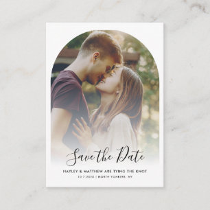 Modernes QR Code Foto UAWG Wedding Save the Date Begleitkarte