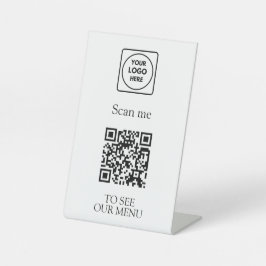 Modernes QR-Code-Menü | Kontaktloses Speisekarten- Sockelschild