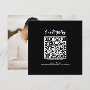 Modernes QR Code Scannable Wedding Registry Einladung