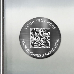 Modernes QR-Code-Werbesilber Magnet