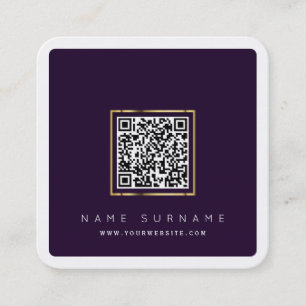 Modernes QR-Netzwerk-Scannerlogo Quadratische Visitenkarte