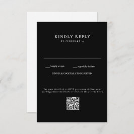 Modernes QR-UAWG für Hochzeiten mit B/W RSVP Karte