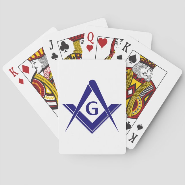 Modernes Quadrat u. Kompassse Spielkarten (Rückseite)