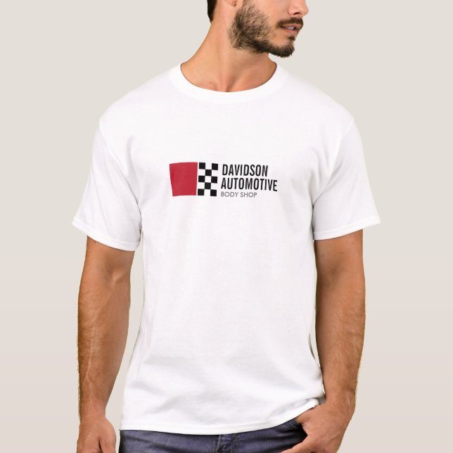 Modernes Racing-Logo in Red II Automotive T-Shirt (Vorderseite)