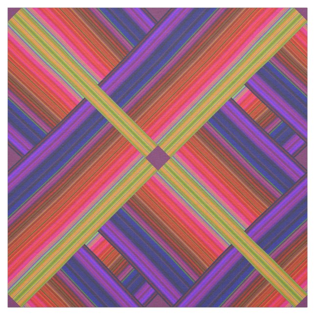 Modernes Rainbow 3D-Abstraktes Gewebe Stoff (Muster)