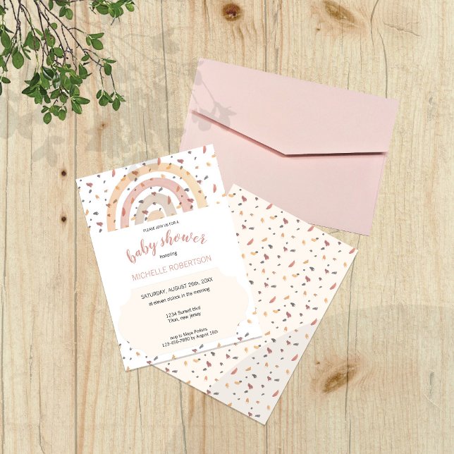 Modernes Rainbow Blush Muster Einladung (Von Creator hochgeladen)