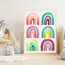 Modernes Rainbow-Kinderzimmer Kid Room Deco