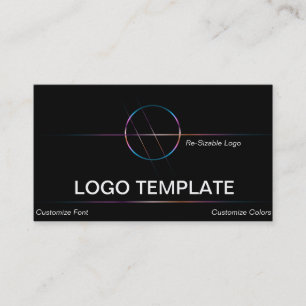 Modernes Rainbow Metallic Circle Logo Visitenkarte