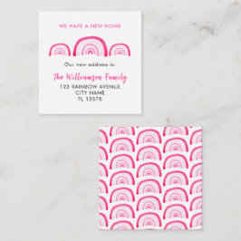 Modernes Rainbow Moving House Mitteilungskarte