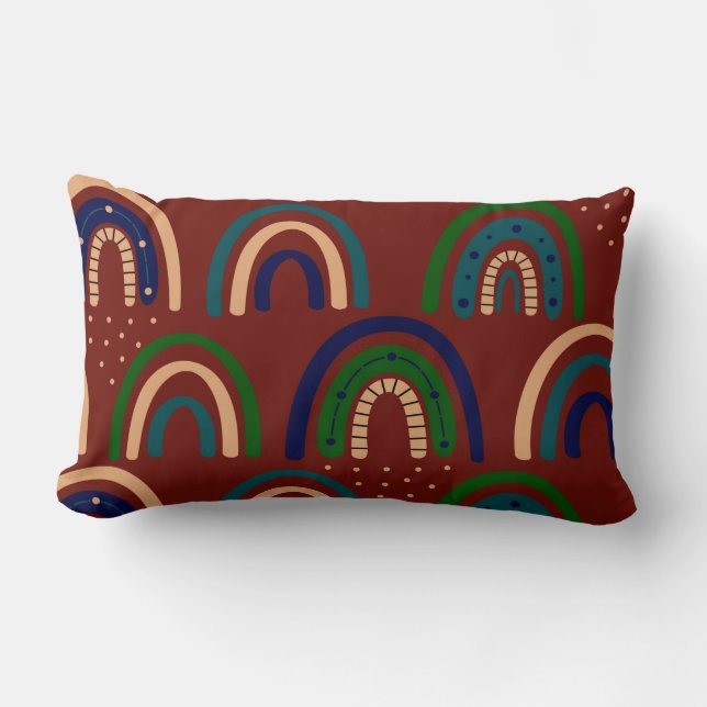 Modernes Rainbows Lumbalkissen Lendenkissen (Vorderseite)