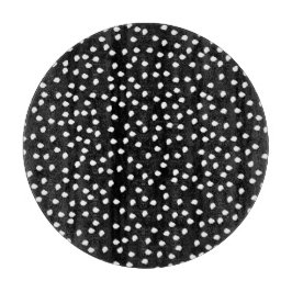 Modernes Random Polka Dot Muster Schwarz-Weiß Schneidebrett