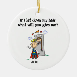 Modernes Rapunzel Keramik Ornament