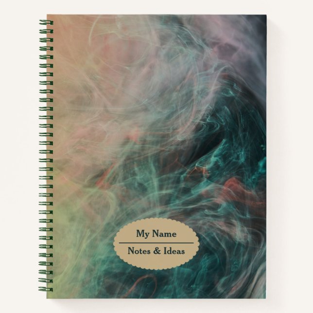 Modernes Rauchfarben-Notebook Notizbuch (Vorderseite)