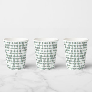 Modernes Raute-Muster für Golf Baby Dusche Pappbecher