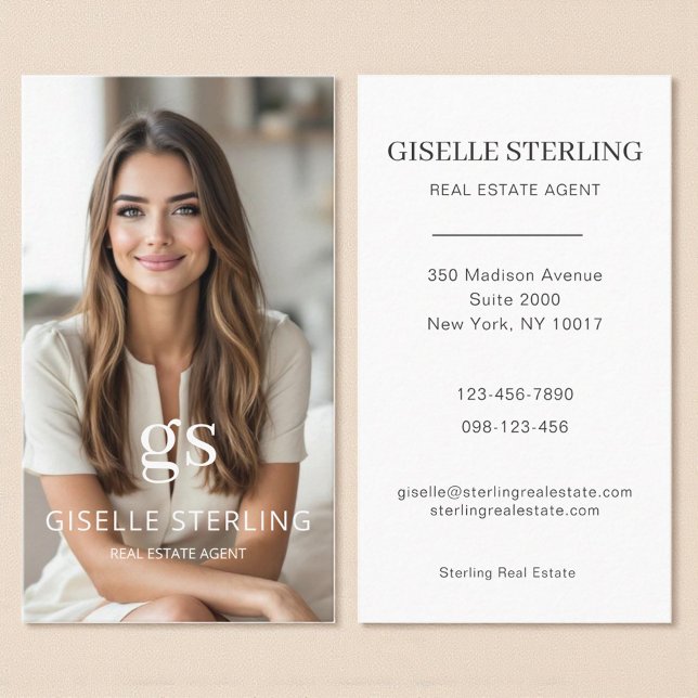 Modernes Real Anwesen Agent Foto Beruflich Visitenkarte (Von Creator hochgeladen)