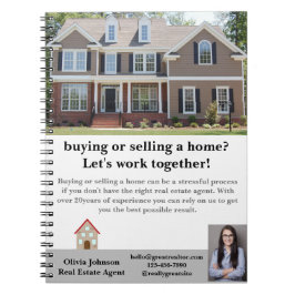 Modernes Real Anwesen Agent für Notebooks Notizblock