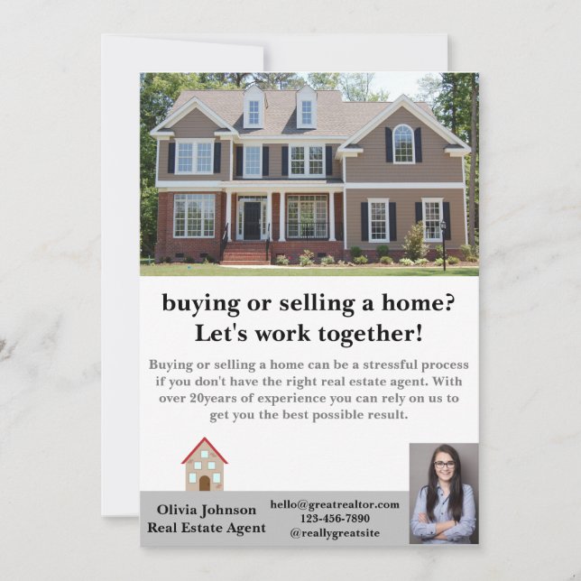 Modernes Real Anwesen Agent kundenspezifisch Dankeskarte (Vorderseite)