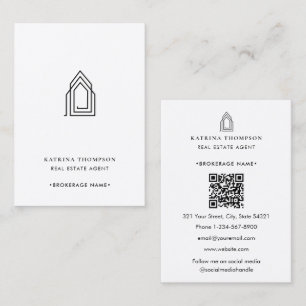 Modernes Real Anwesen Agent Realtor Logo Visitenkarte