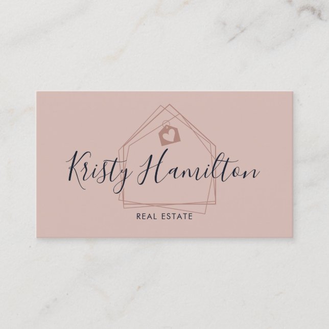 Modernes Real Anwesen Beruflicher Salon Foto hinzu Visitenkarte (Vorderseite)