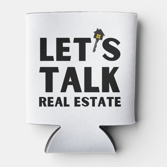 Modernes Real Anwesen QR Code Marketing Dosenkühler (Vorderseite)