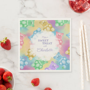 Modernes, realistisches Gummibärpapier Napkin Serviette