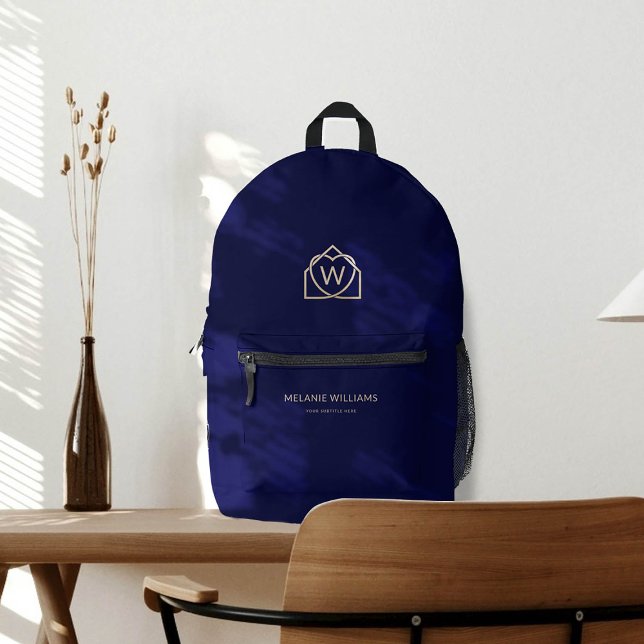 Modernes Reality-Anwesen-Werbelogo Bedruckter Rucksack (Von Creator hochgeladen)
