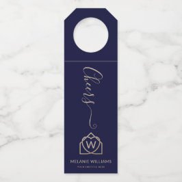 Modernes Reality-Anwesen-Werbelogo Flaschenanhänger