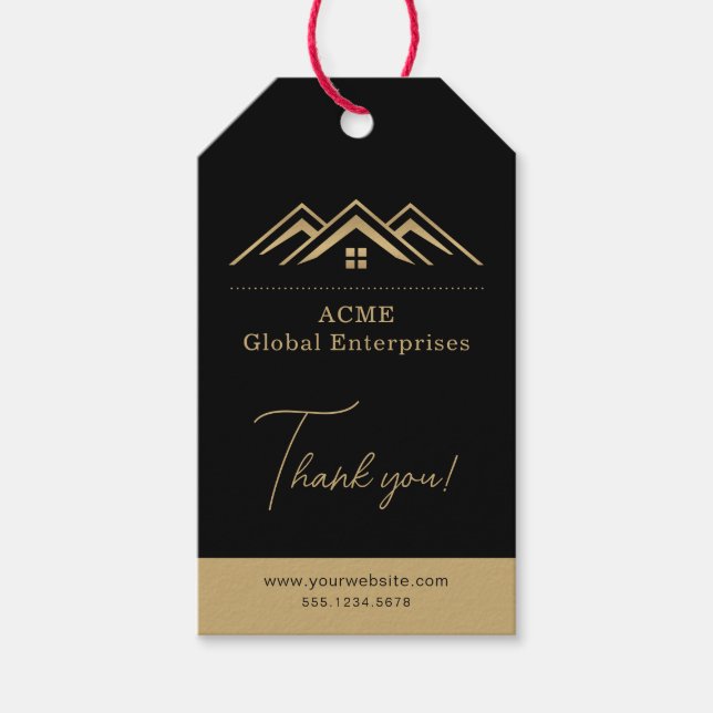 Modernes Reality-Anwesen-Werbelogo Geschenkanhänger (Vorderseite)