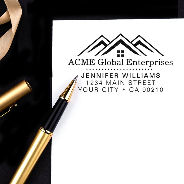 Modernes Reality-Anwesen-Werbelogo Gummistempel (Von Creator hochgeladen)