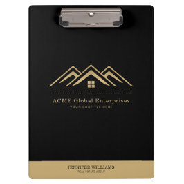 Modernes Reality-Anwesen-Werbelogo Klemmbrett