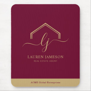 Modernes Reality-Anwesen-Werbelogo Mousepad