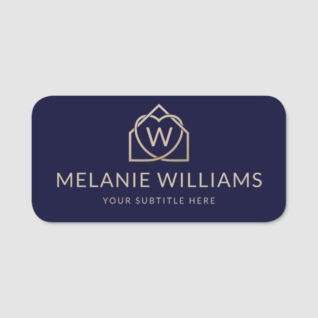 Modernes Reality-Anwesen-Werbelogo Namensschild (Vorderseite)