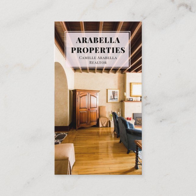 Modernes Realtor Real Anwesen Visitenkarte (Vorderseite)