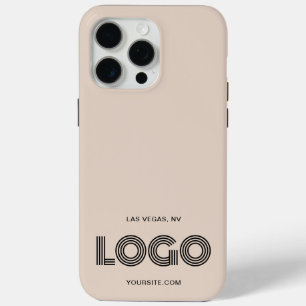 Modernes, rechteckiges Logo in Beige und Schwarz Case-Mate iPhone Hülle