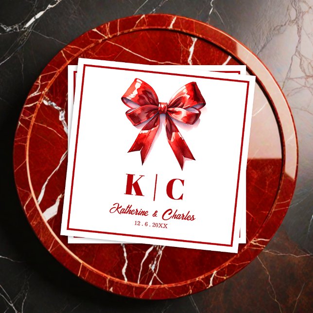 Modernes Red Bow Weving Serviette (Von Creator hochgeladen)