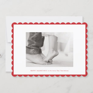 Modernes RED FRAME Grußbild-Foto Feiertagskarte