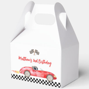 Modernes Red Race Car Birthday Geschenkschachtel