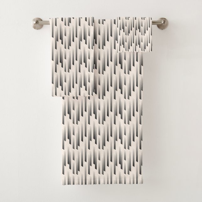 Modernes Regen-Muster Badhandtuch Set (Insitu)