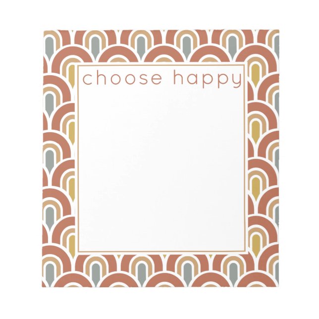 Modernes Regenbogendesign Notepad Notizblock (Vorderseite)